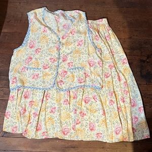 2 pc. Floral Vest and Skirt | Jones New York